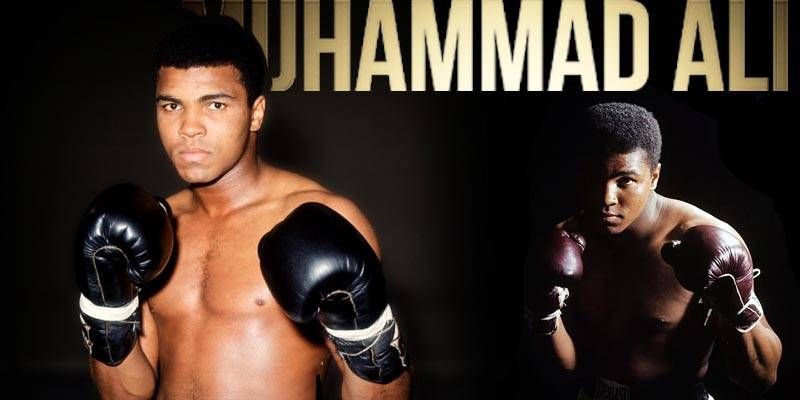 Muhammad Ali Prestampato 5 Foto 20.3x25.4cm Cassius Clay Campione di Pugilato 